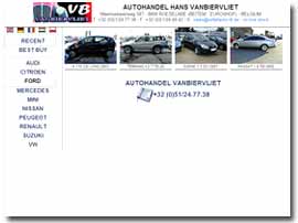AUTOHANDEL VANBIERVLIET website